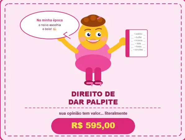 Direito de dar palpite sobre o casamento