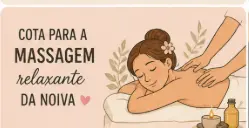 Cota para a massagem relaxante da noiva