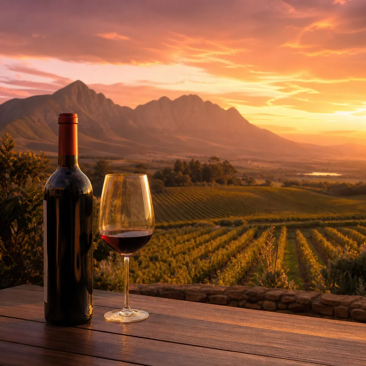 Cota para vinho sul-africano no fim do dia