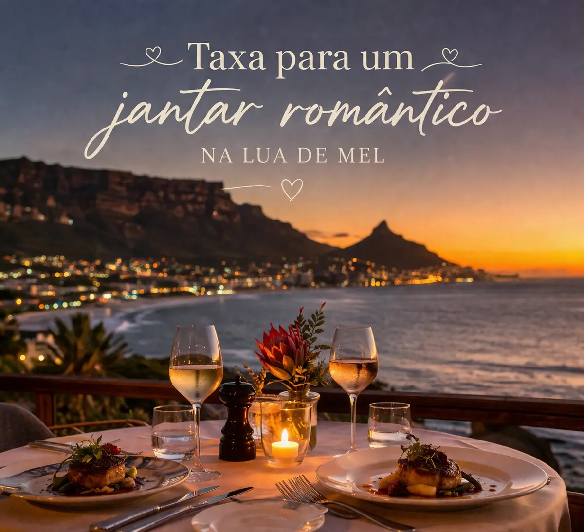 Taxa para um jantar romântico