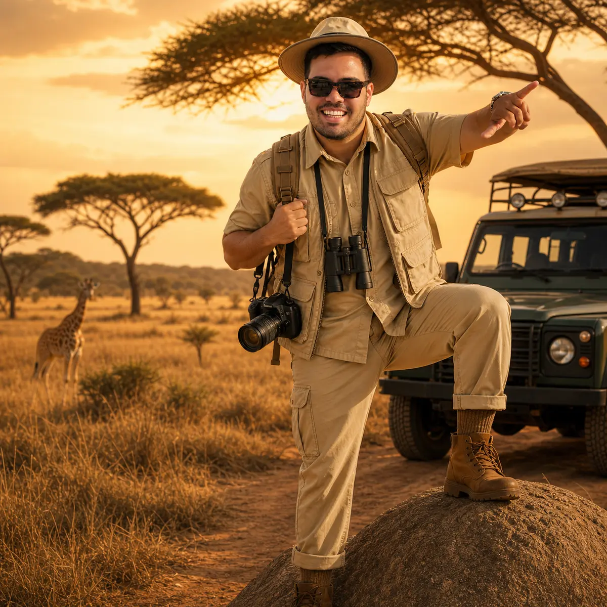 Cota para o noivo comprar roupa de safari completa